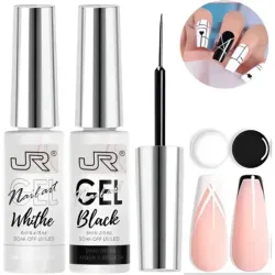 ESMALTE LINER JR BLANCO Y NEGRO 12 ML