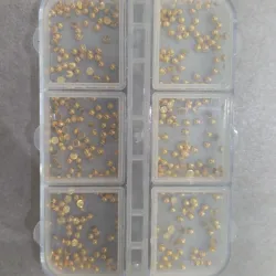 PASTILLERO X 6 MEDIAS PERLAS DORADAS