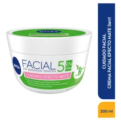CREMA FACIAL NIVEA 5 EN UNO EFECTO MATE 200ml