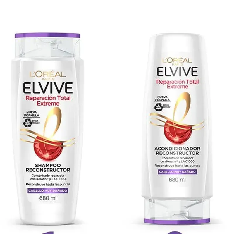 Juego de champú y acondicionador ELVIVE (680ml)