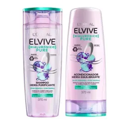 JUEGO SHAMPOO LOREAL HIALURONICO PURÉ 370ML