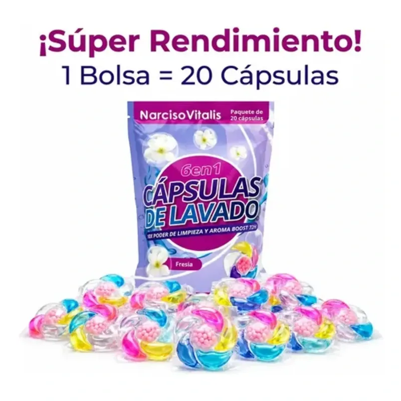 PAQUETE DE 20 CAPSULAS DE LAVADO