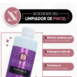 LIQUIDO PARA LIMPIAR PINCEL STUDIO NAILS 30ml