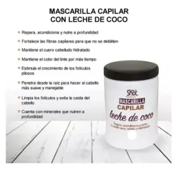 MASCARILLA CAPILAR CON LECHE DE COCO