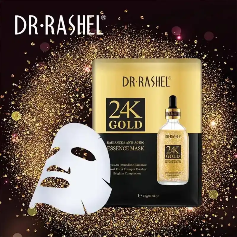 MASCARILLA DE ESENCIA ANTIENVEJECIMIENTO Y LUMINOSIDAD CON ORO DE 24 QUILATES DEL DR. RASHEL