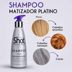SHAMPOO MATIZADOR SHOT PLATINO 300 ml