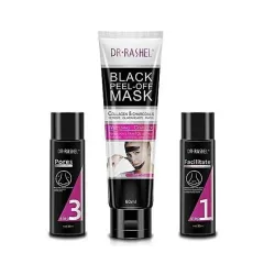 MASCARILLA NEGRA PEEL OFF BLANQUEADORA CON CARBÓN DEL DR. RASHEL (3 EN 1)