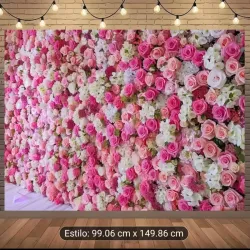 Paño imitación arreglo floral 1x1.5