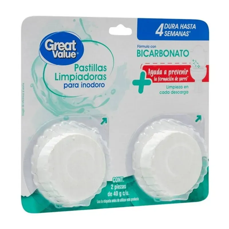 Pastillas limpiadoras para inodoros de bicarbonato 