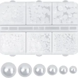 Pastillero x6 medias perlas blancas 