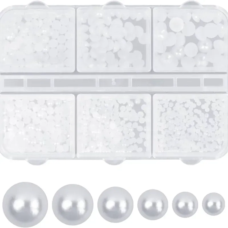 Pastillero x6 medias perlas blancas 