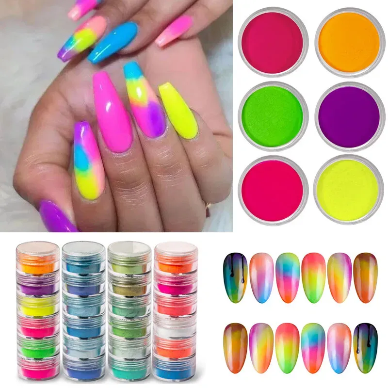 Polvo de Neón para uñas 
