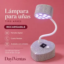 LAMPARA RECARGABLE PARA APRESS CON CRISTALES 