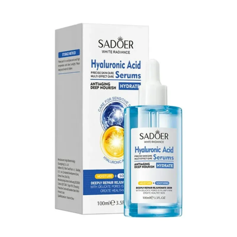 Suero facial hidratante antienvejecimiento con esencia de ácido hialurónico, 100ml 