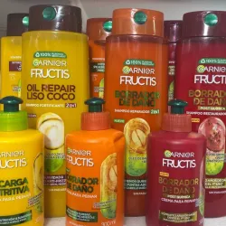 TRIO GARNIER CHAMPÚ, ACONDICIONADOR 650ml Y CREMA PEINADORA 