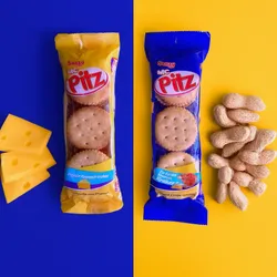 Galletas con crema de cacahuates y con crema de queso 