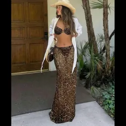 Bikini 3 pieza saya larga leopardo