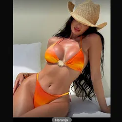 Bikini naranja con sol