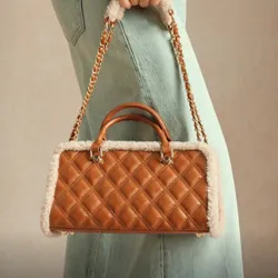 Bolso marrón piel sintética