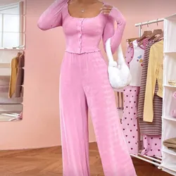 Cojunto rosa de mangas largas