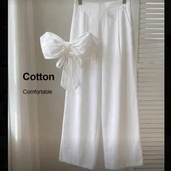 Conjunto de top bandeau blanco