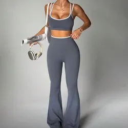 Conjunto gris Pantaloneta acampanada