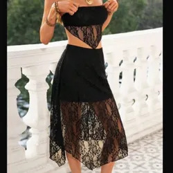 Conjunto negro de encaje