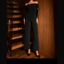 Conjunto negro de mangas transparentes