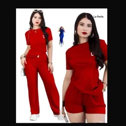 Conjunto rojo de 3 piezas
