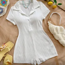 Mono blanco casual  con botones