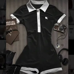 Mono polo blanco y negro