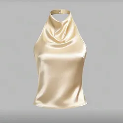 Top Amarillo satén