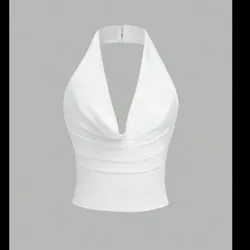 Top blanco cuello halter