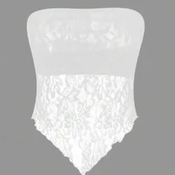 Top de encaje blanco