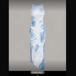 Vestido acuarela azul