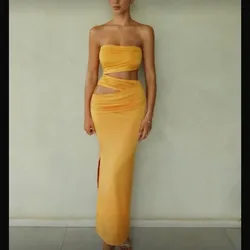 Vestido amarillo tope