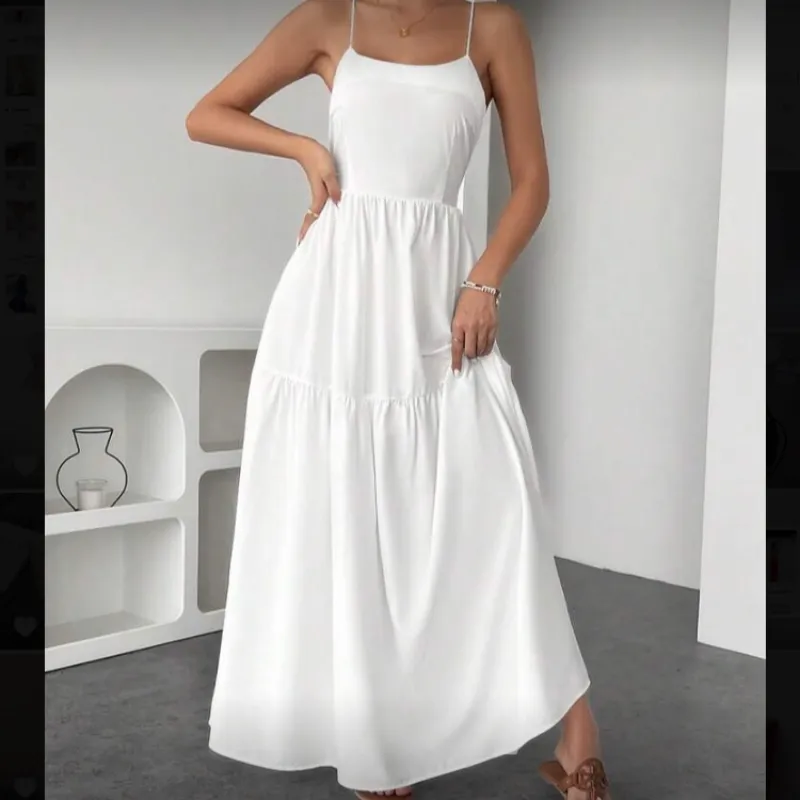 Vestido blanco ancho