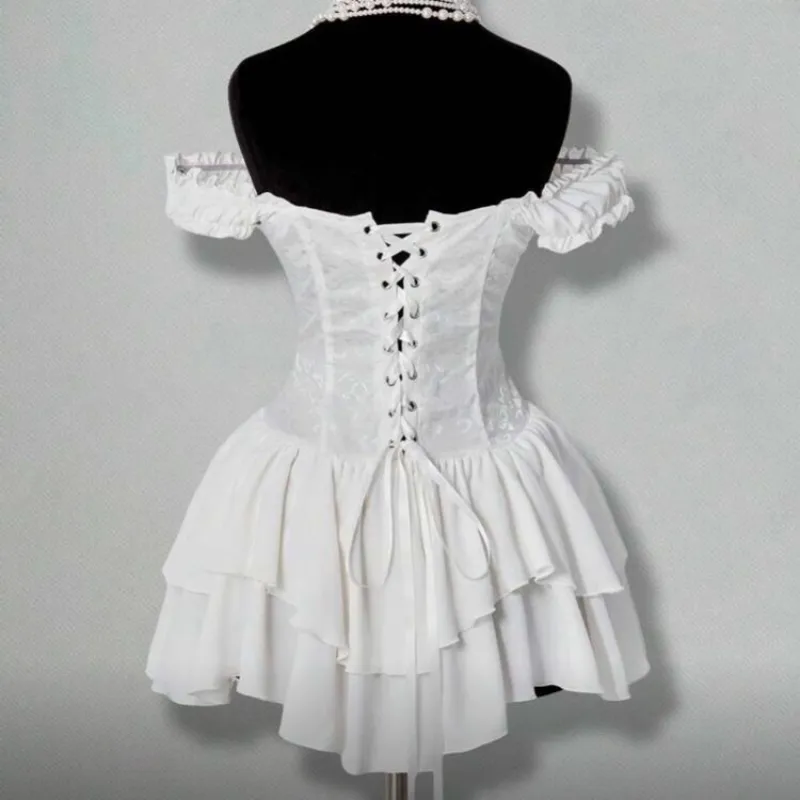 Vestido blanco estilo corset