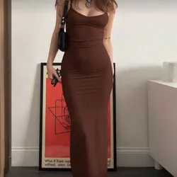 Vestido carmelita tirantes finos