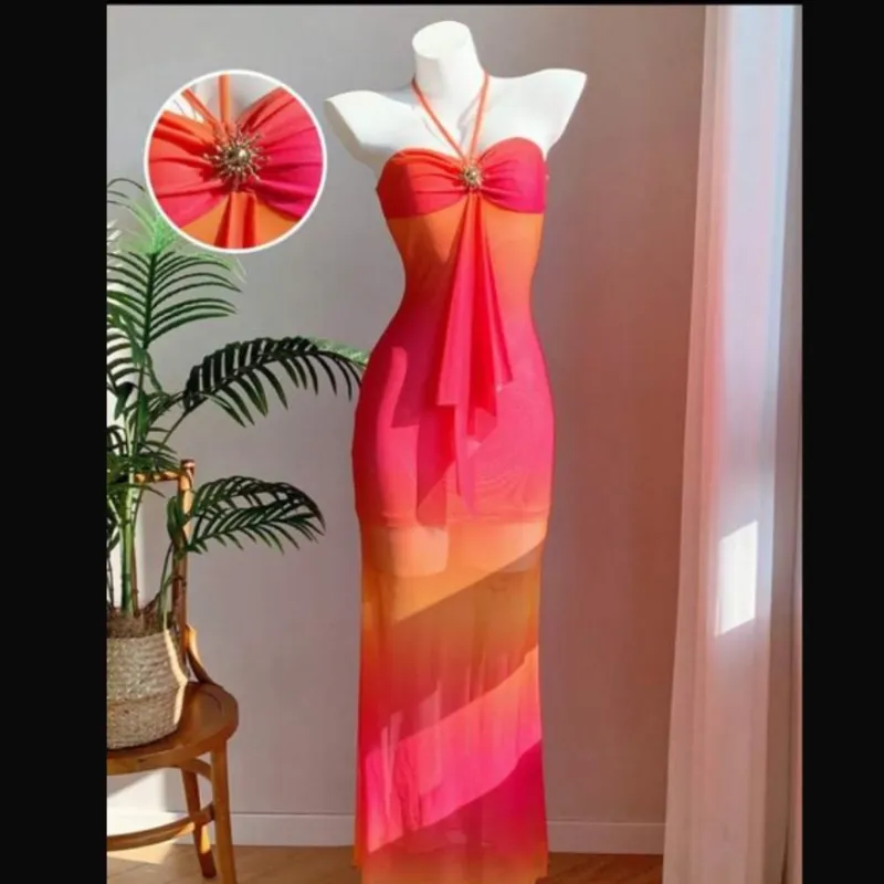 Vestido colorido degradado
