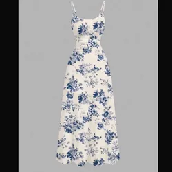 Vestido con Flores azules