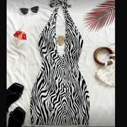 Vestido estilo cebra