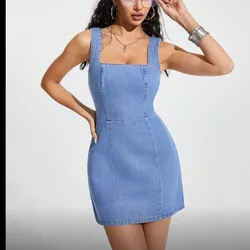 Vestido mezclilla lazo detrás