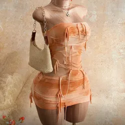 Vestido mini con efecto tie-dye