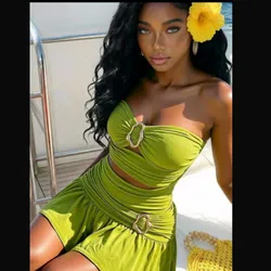 Vestido mini verde hierba