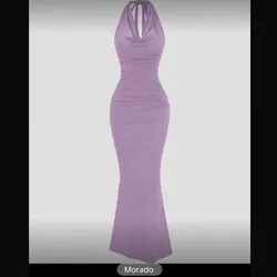 Vestido morado corte sirena