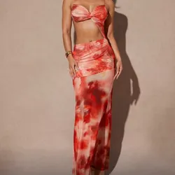 Vestido naranja veraniego