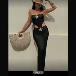 Vestido negro de estrellas