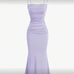 Vestido púrpura malva cuello H