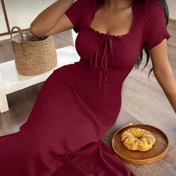 Vestido rojo con mangas
